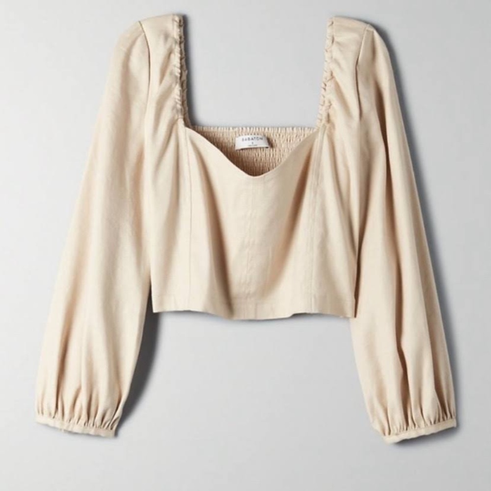 Aritzia Babaton Hadwyn Top Cream